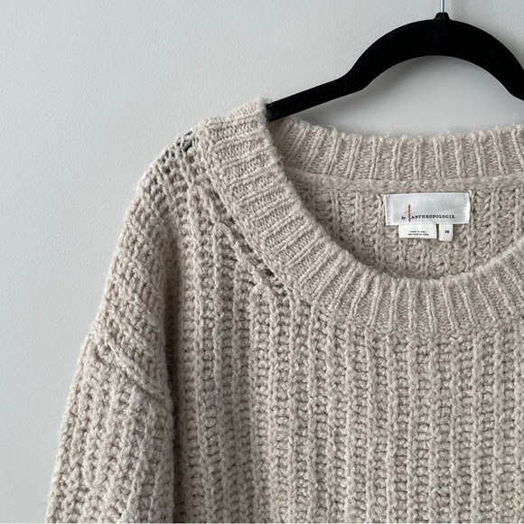 Anthropologie Camilla Wool Blend Knit Oversized Sweater XS - Picture 3 of 7